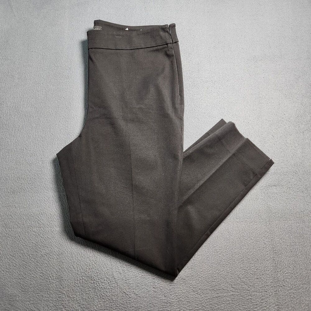 Talbots Chatham Ankle Pants Women 10P Black Side Zipper High Rise